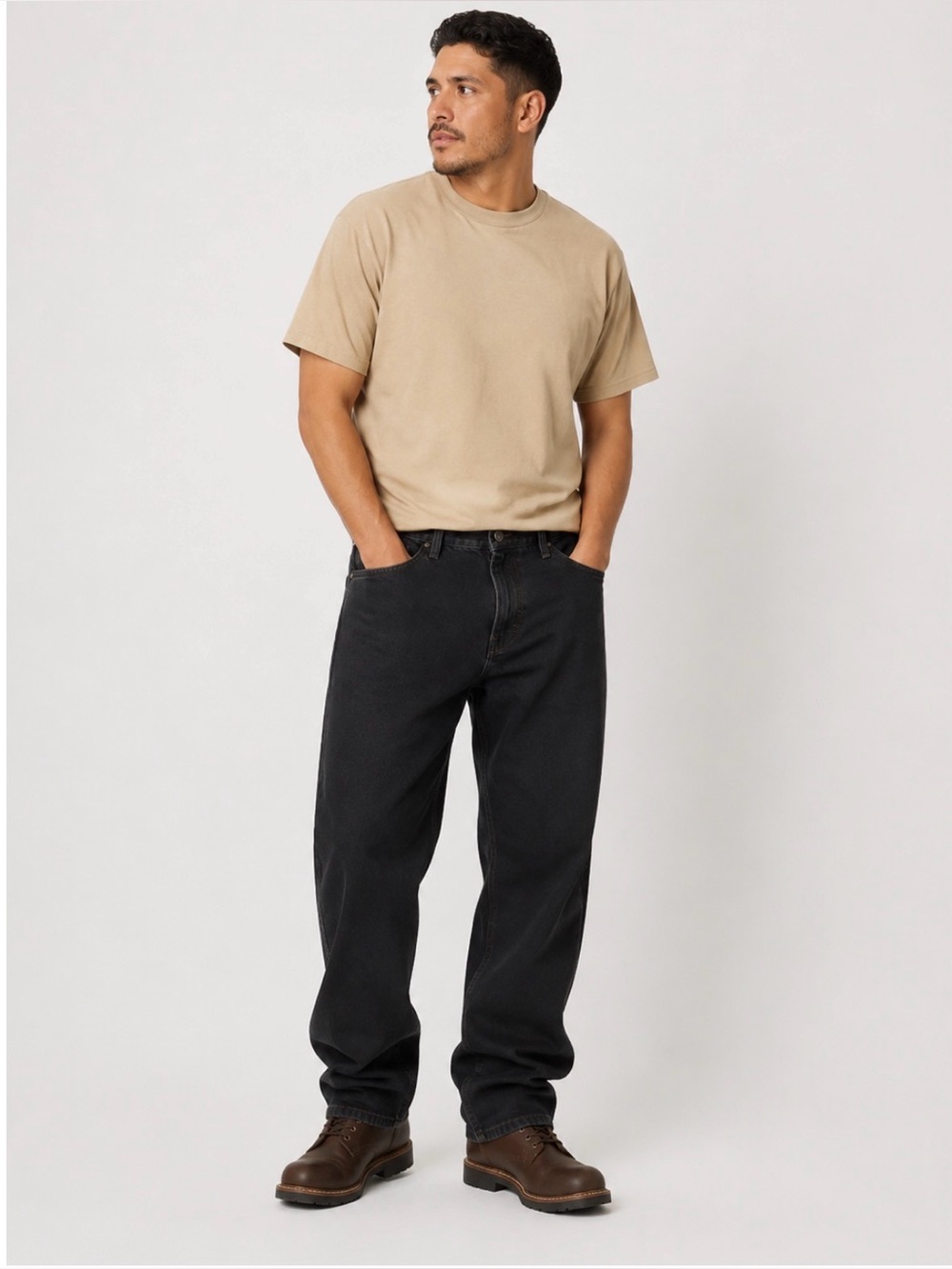 RUSTLER CLASSIC Relaxed Fit Straight Leg Heavyweight Denim Cotton Size W52 L30